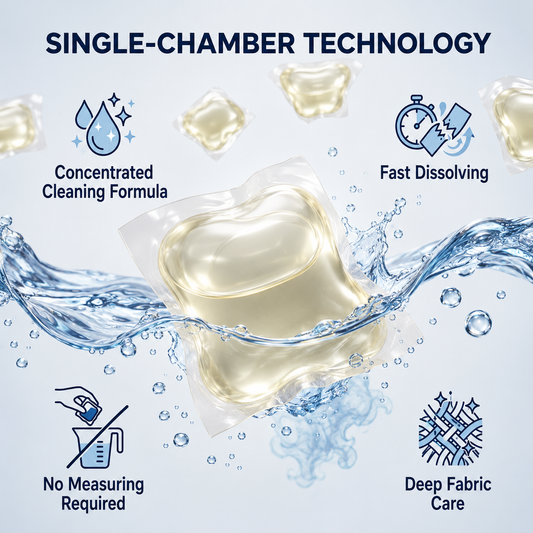 Laundry Pods – All-in-1 Stain Removal, Brightening, Softening & Fresh Aroma