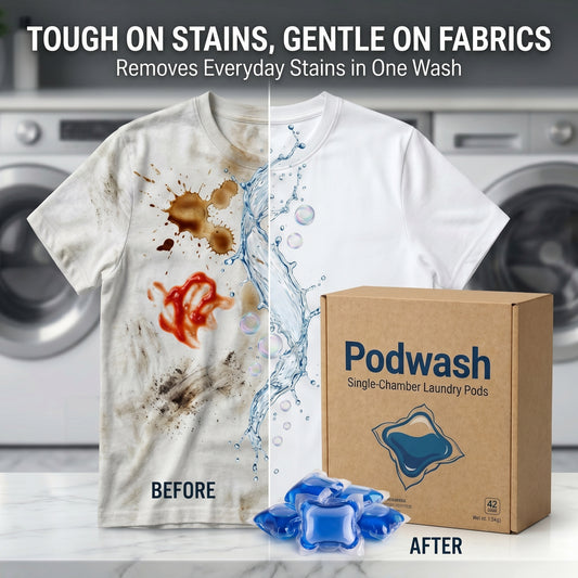 Laundry Pods – All-in-1 Stain Removal, Brightening, Softening & Fresh Aroma