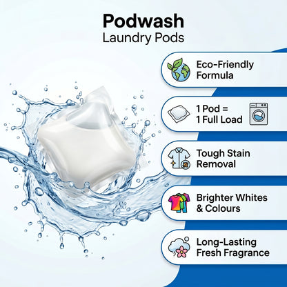 Laundry Pods – All-in-1 Stain Removal, Brightening, Softening & Fresh Aroma